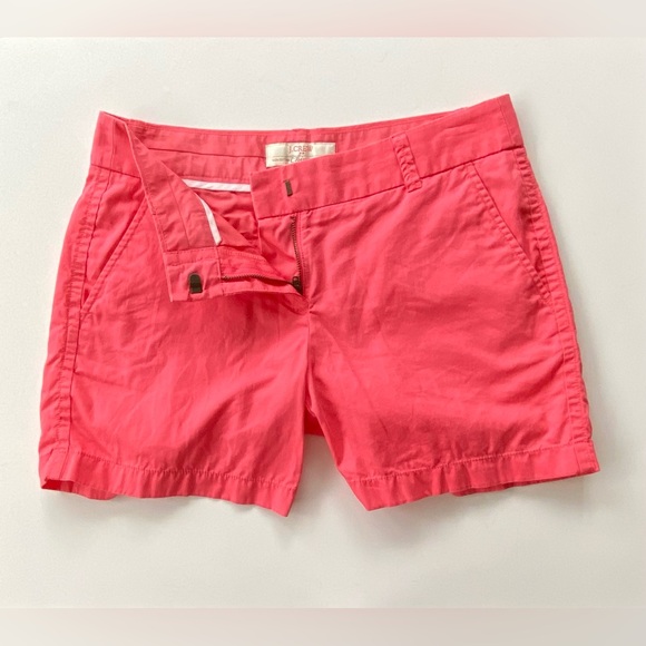 J. Crew Broken-In Cotton Chino Shorts, Chino Shorts, Coral Size: 2 - Picture 5 of 7